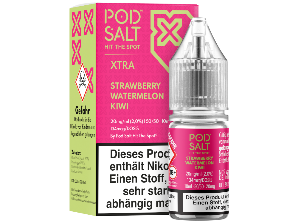 Pod Salt X - Strawberry Watermelon Kiwi - Nikotinsalz Liquid 20 mg/ml 100er Packung
