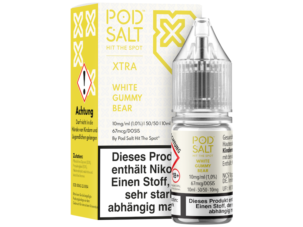 Pod Salt X - White Gummy Bear - Nikotinsalz Liquid 10 mg/ml 100er Packung