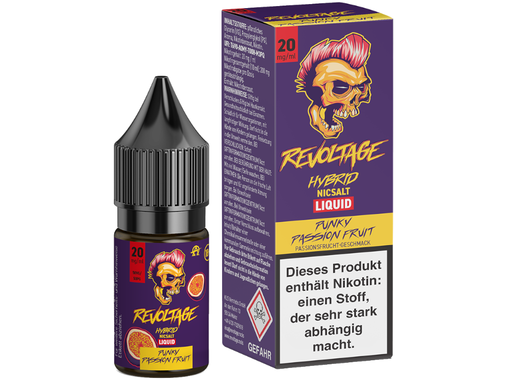 Revoltage - Punky Passion Fruit - Hybrid Nikotinsalz Liquid 20 mg/ml 15er Packung