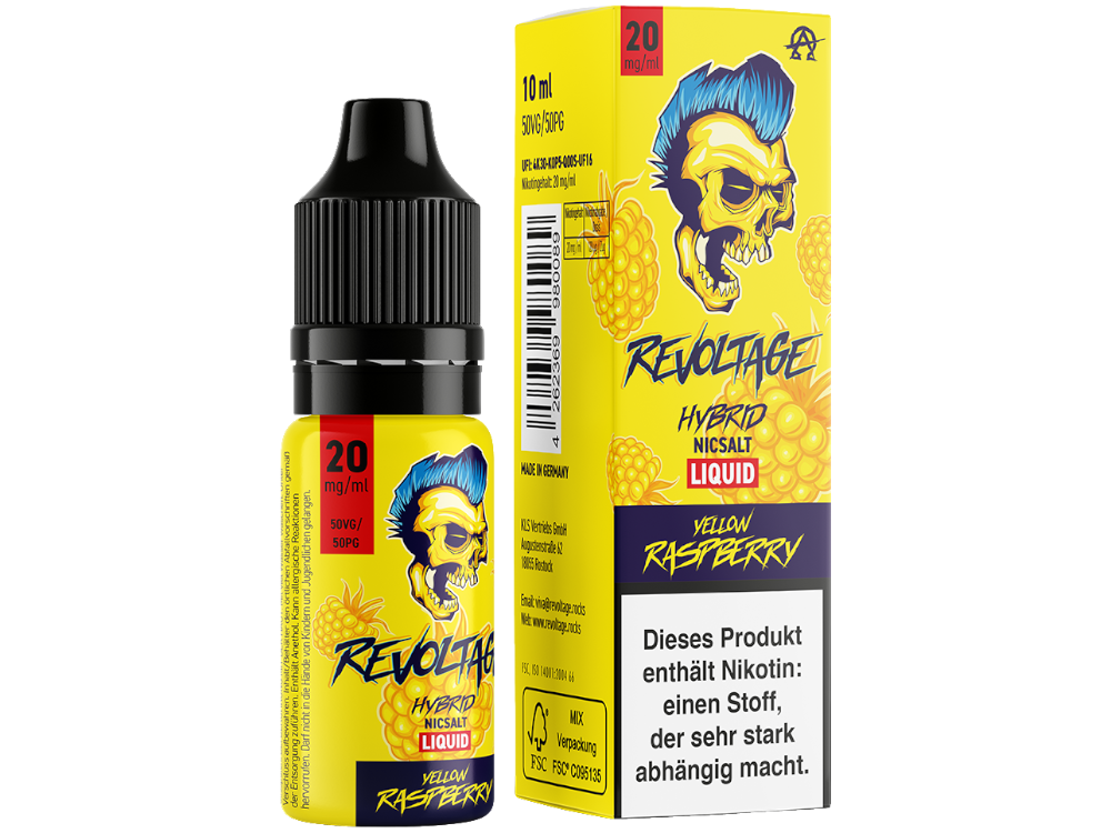 Revoltage - Yellow Raspberry - Hybrid Nikotinsalz Liquid 20 mg/ml