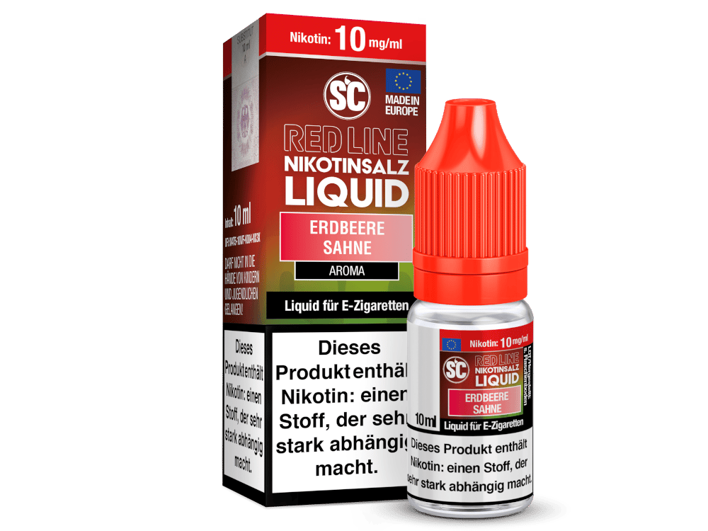 SC - Red Line - Erdbeere Sahne - Nikotinsalz Liquid 10 mg/ml