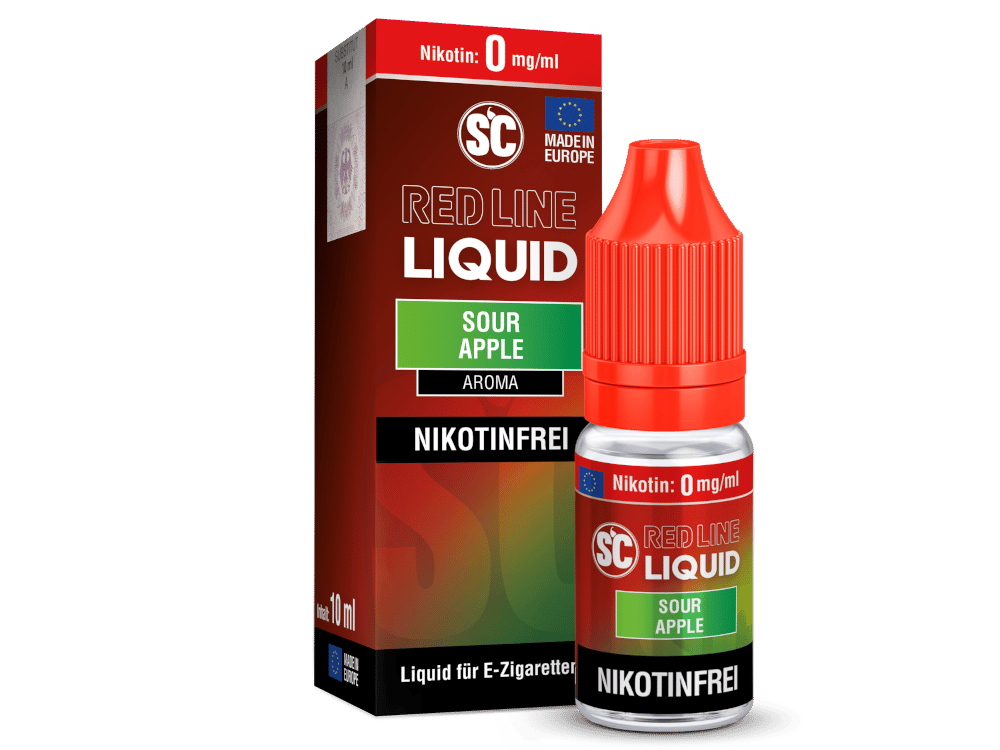 SC - Red Line - Sour Apple - Nikotinsalz Liquid 0 mg/ml 10er Packung