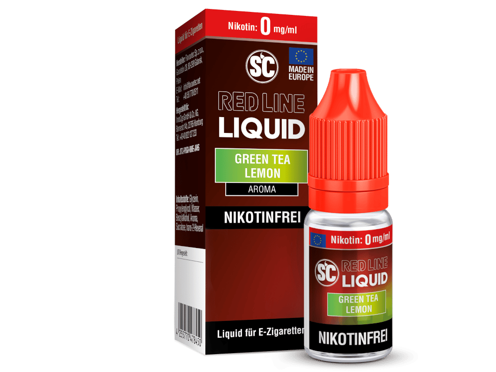 SC - Red Line - Green Tea Lemon - Nikotinsalz Liquid 0 mg/ml 10er Packung