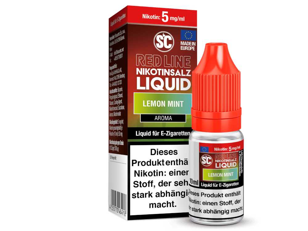SC - Red Line - Lemon Mint - Nikotinsalz Liquid 5 mg/ml 500er Packung