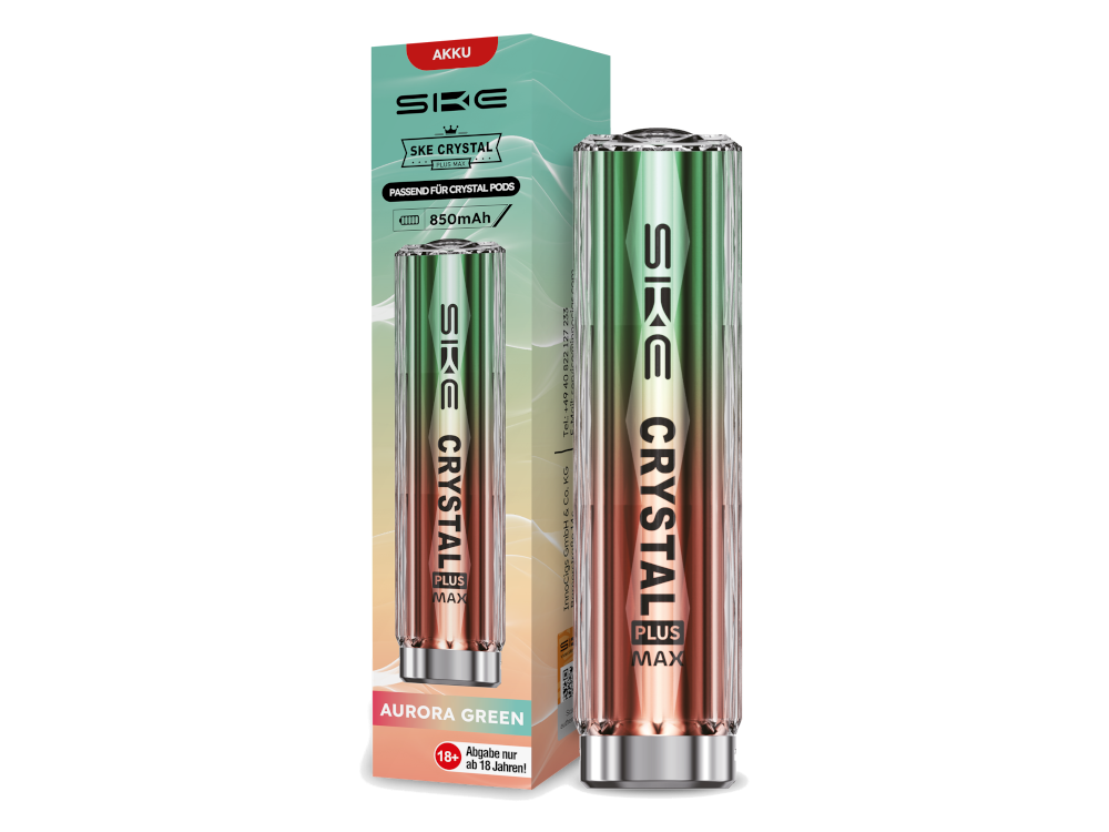 SKE - Crystal Plus MAX Akku 850 mAh aurora-grün 10er Packung