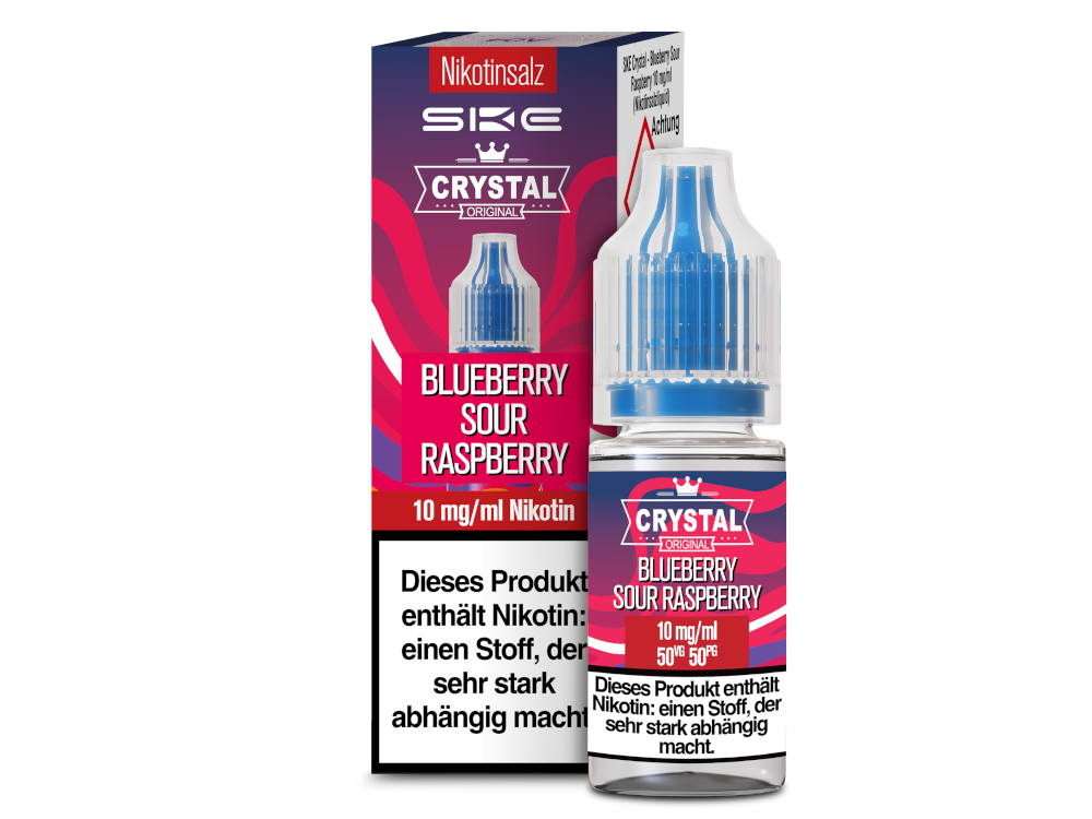 SKE - Crystal - Blueberry Sour Raspberry - Nikotinsalz Liquid 10 mg/ml 10er Packung