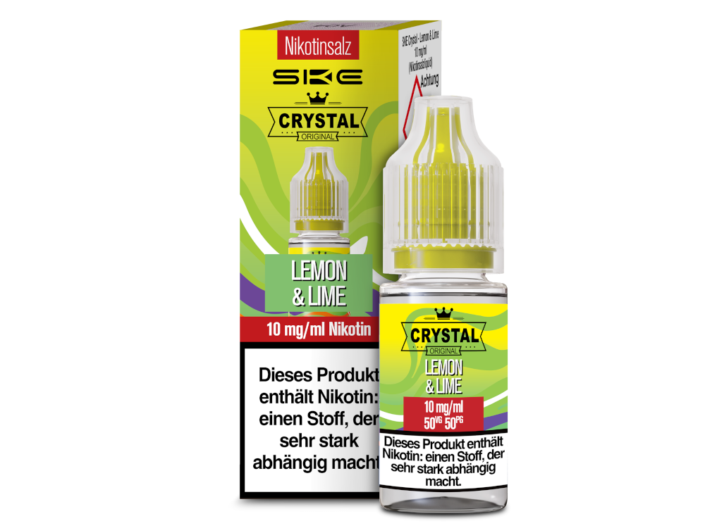 SKE - Crystal - Lemon & Lime - Nikotinsalz Liquid 10 mg/ml 10er Packung
