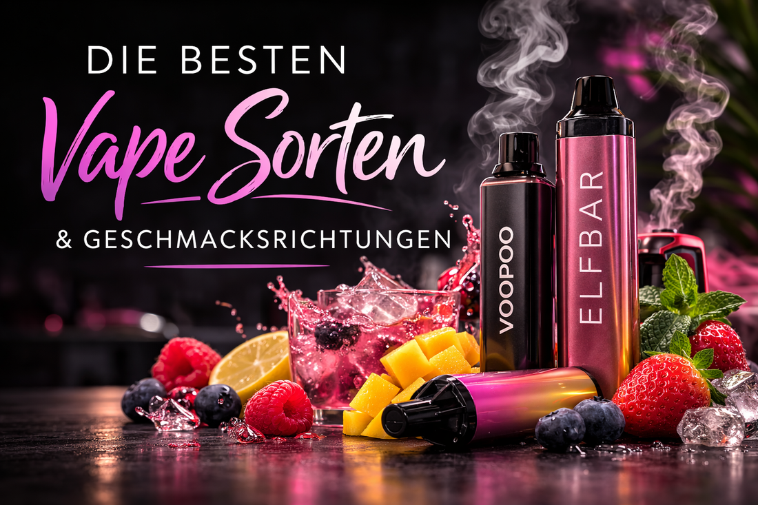 Beste Vape Sorten mit Elfbar, Voopoo, Pod-Systemen und fruchtigen Geschmacksrichtungen für Kunden in Deutschland