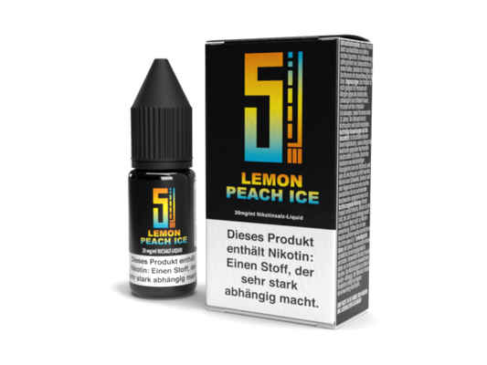 5EL - Lemon Peach Ice - Nikotinsalz Liquid 20 mg/ml 10er Packung