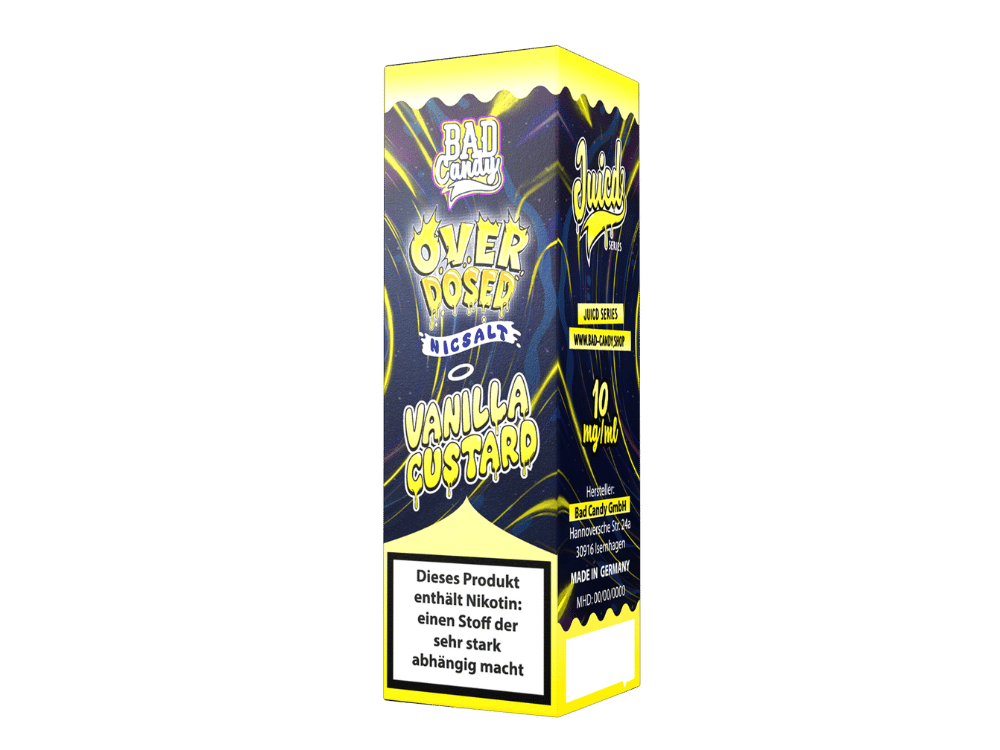 Bad Candy Liquids - Juicd - Overdosed Vanilla Custard - Nikotinsalz Liquid 10 mg/ml 10er Packung