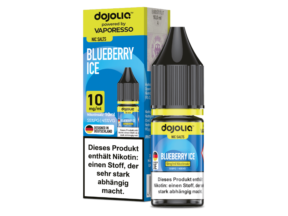 Vaporesso - Dojoliq - Blueberry Ice - Nikotinsalz Liquid 10 mg/ml 10er Packung