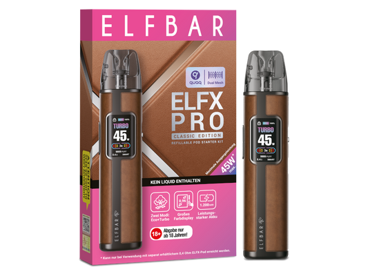 Elfbar - Elfx Pro E-Zigaretten Set Cowboy Brown 10er Packung