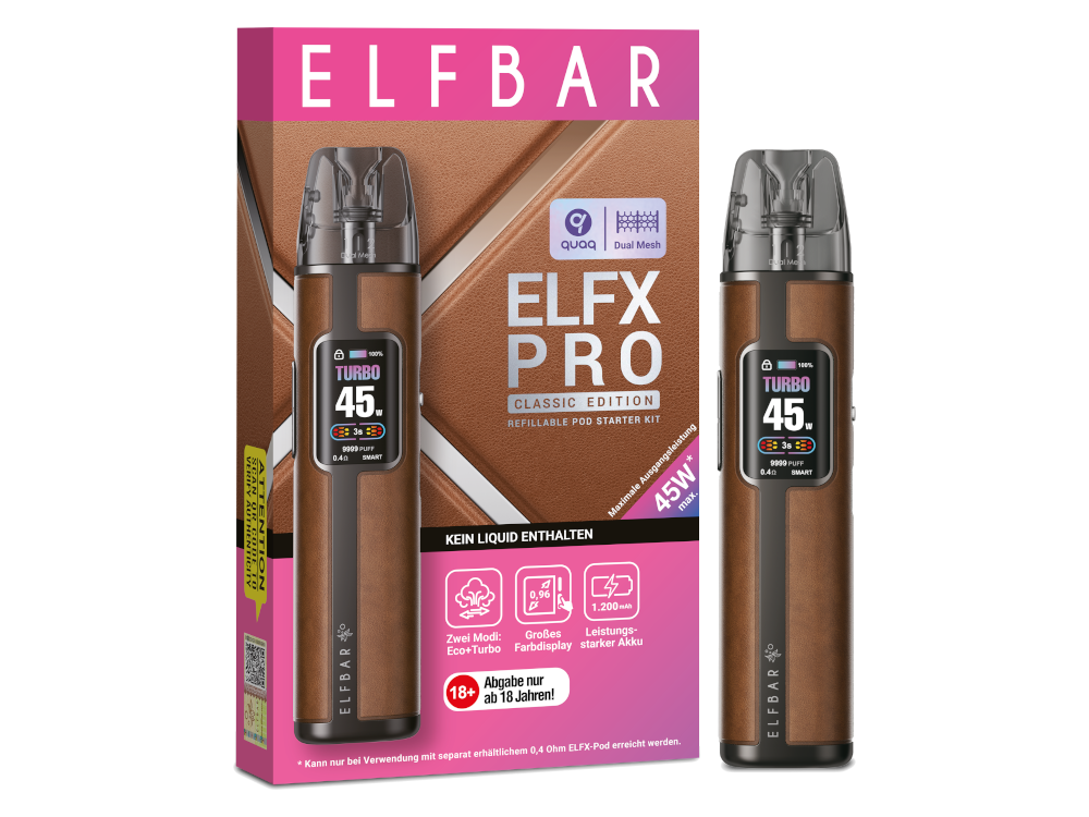 Elfbar - Elfx Pro E-Zigaretten Set Cowboy Brown
