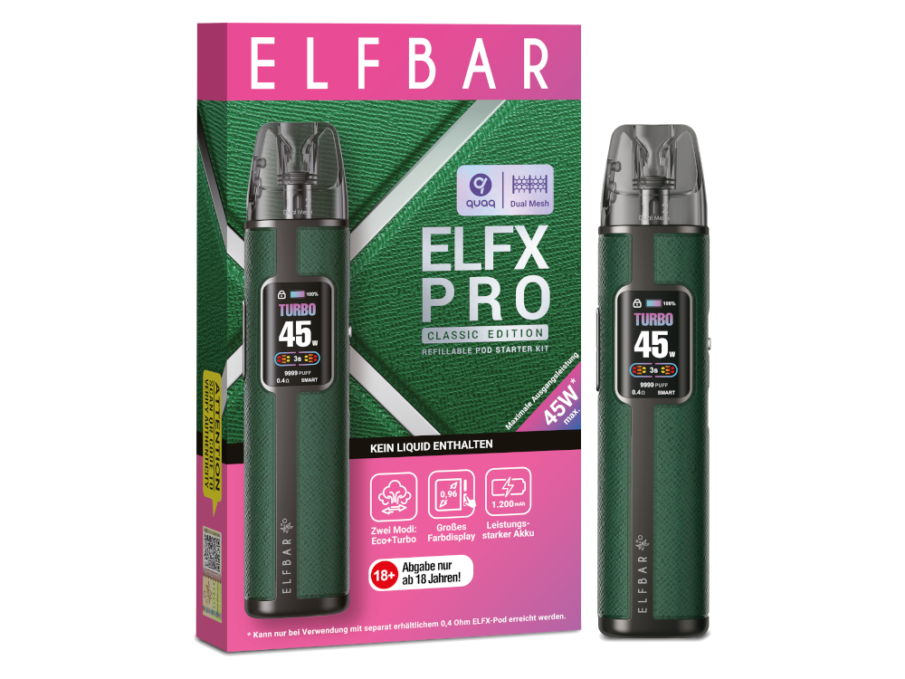 Elfbar - Elfx Pro E-Zigaretten Set Forest 10er Packung