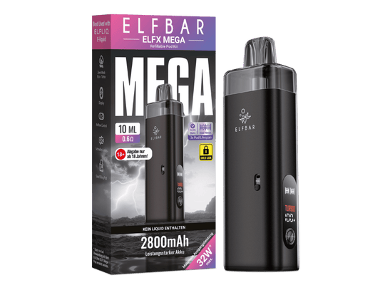 Elfbar - Elfx Mega E-Zigaretten Set Black 5er Packung