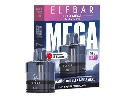 Elfbar - Elfx Mega Pod mit 0,8 Ohm 10 ml 10er Packung