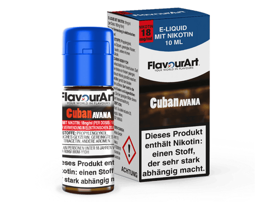 FlavourArt - Cuban Avana E-Zigaretten Liquid 18 mg/ml