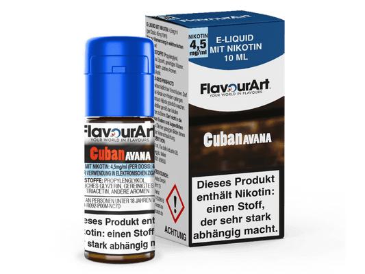 FlavourArt - Cuban Avana E-Zigaretten Liquid 4,5 mg/ml 15er Packung
