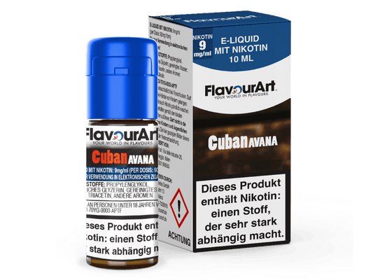 FlavourArt - Cuban Avana E-Zigaretten Liquid 9 mg/ml 15er Packung