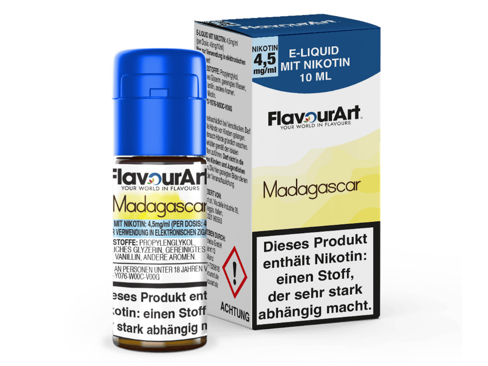 FlavourArt - Madagascar E-Zigaretten Liquid 4,5 mg/ml 15er Packung