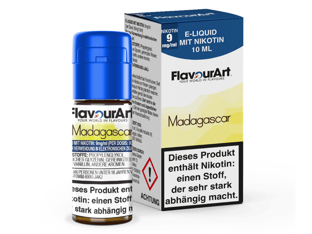 FlavourArt - Madagascar E-Zigaretten Liquid 9 mg/ml 15er Packung