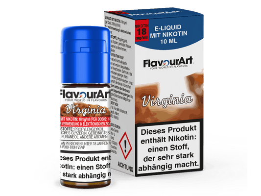 FlavourArt - Virginia E-Zigaretten Liquid 18 mg/ml 15er Packung