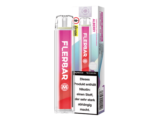 Flerbar - M Einweg E-Zigarette - Alberry 20 mg/ml