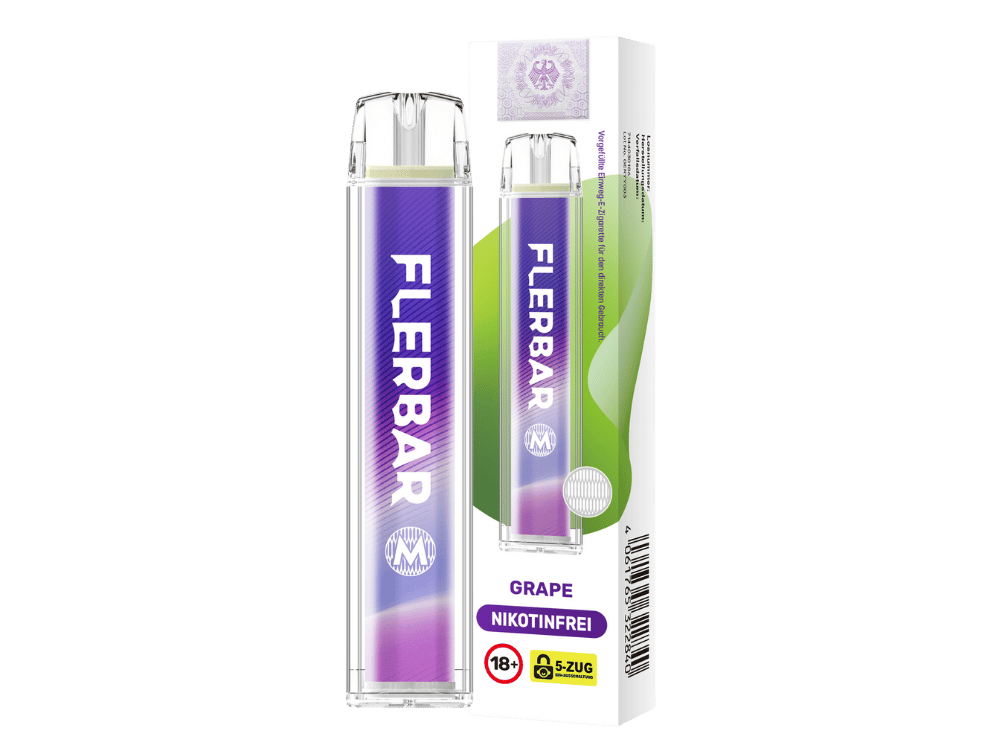 Flerbar - M Einweg E-Zigarette - Grape 0 mg/ml