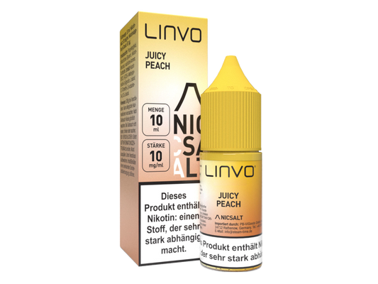 Linvo - Juicy Peach - Nikotinsalz Liquid 10 mg/ml