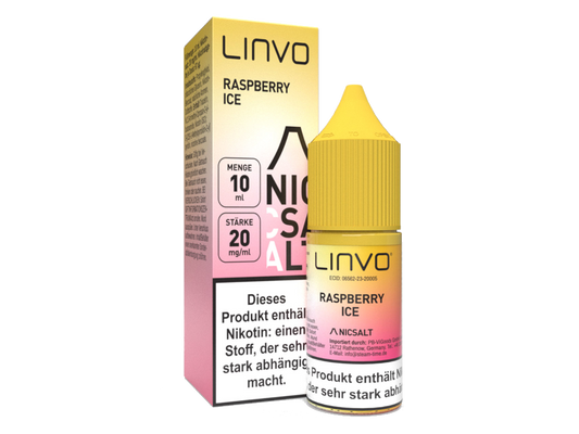 Linvo - Raspberry Ice - Nikotinsalz Liquid 20 mg/ml 10er Packung
