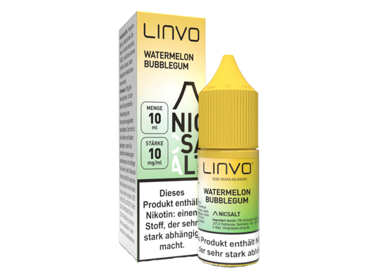 Linvo - Watermelon Bubblegum - Nikotinsalz Liquid 10 mg/ml