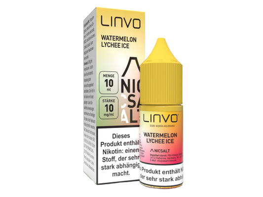 Linvo - Watermelon Lychee Ice - Nikotinsalz Liquid 10 mg/ml 10er Packung
