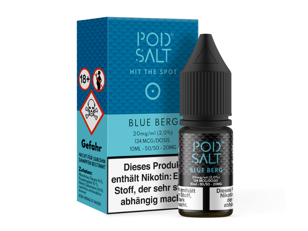 Pod Salt - Blue Berg - Nikotinsalz Liquid 20 mg/ml 100er Packung
