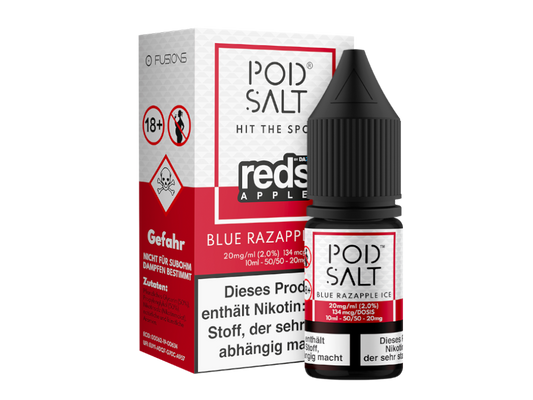 Pod Salt Fusion - Blue Razapple Ice - Nikotinsalz Liquid 20 mg/ml