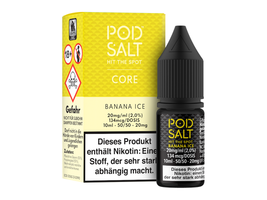 Pod Salt Core - Banana Ice - Nikotinsalz Liquid 20 mg/ml 5er Packung
