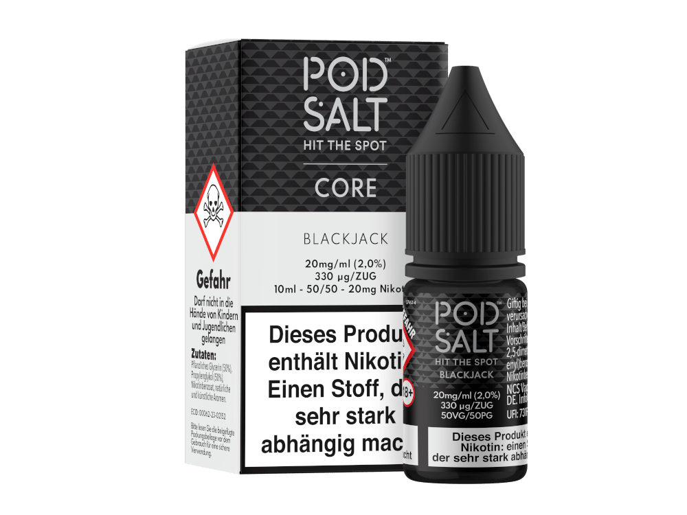 Pod Salt Core - Blackjack - Nikotinsalz Liquid 20 mg/ml 5er Packung