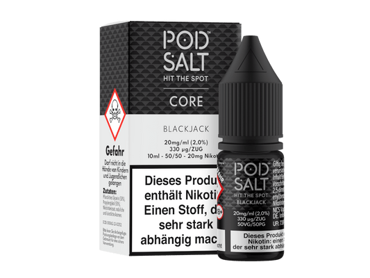 Pod Salt Core - Blackjack - Nikotinsalz Liquid 20 mg/ml 100er Packung