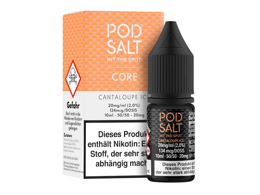 Pod Salt Core - Cantaloupe Ice - Nikotinsalz Liquid 20 mg/ml 100er Packung