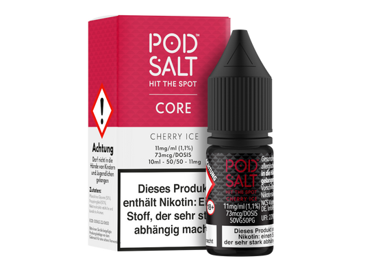 Pod Salt Core - Cherry Ice - Nikotinsalz Liquid 11 mg/ml 100er Packung