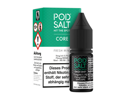 Pod Salt Core - Fresh Mint - Nikotinsalz Liquid 11 mg/ml 100er Packung