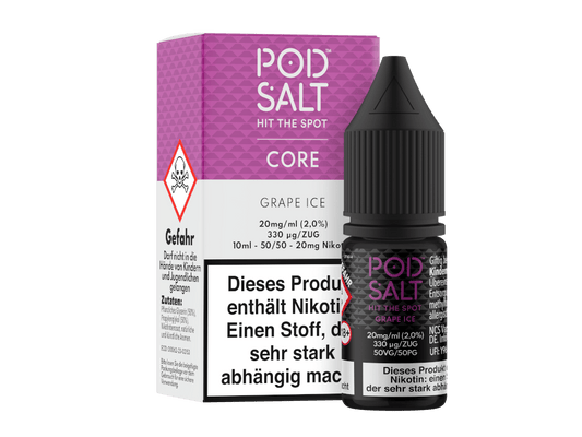 Pod Salt Core - Grape Ice - Nikotinsalz Liquid 20 mg/ml 100er Packung