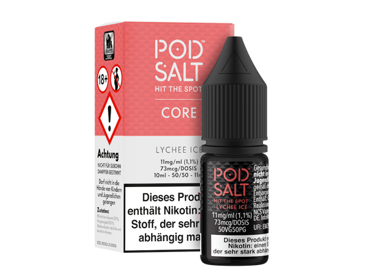 Pod Salt Core - Lychee Ice - Nikotinsalz Liquid 11 mg/ml 100er Packung