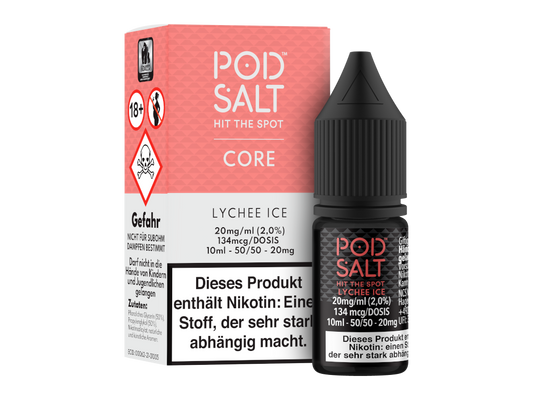 Pod Salt Core - Lychee Ice - Nikotinsalz Liquid 20 mg/ml 5er Packung