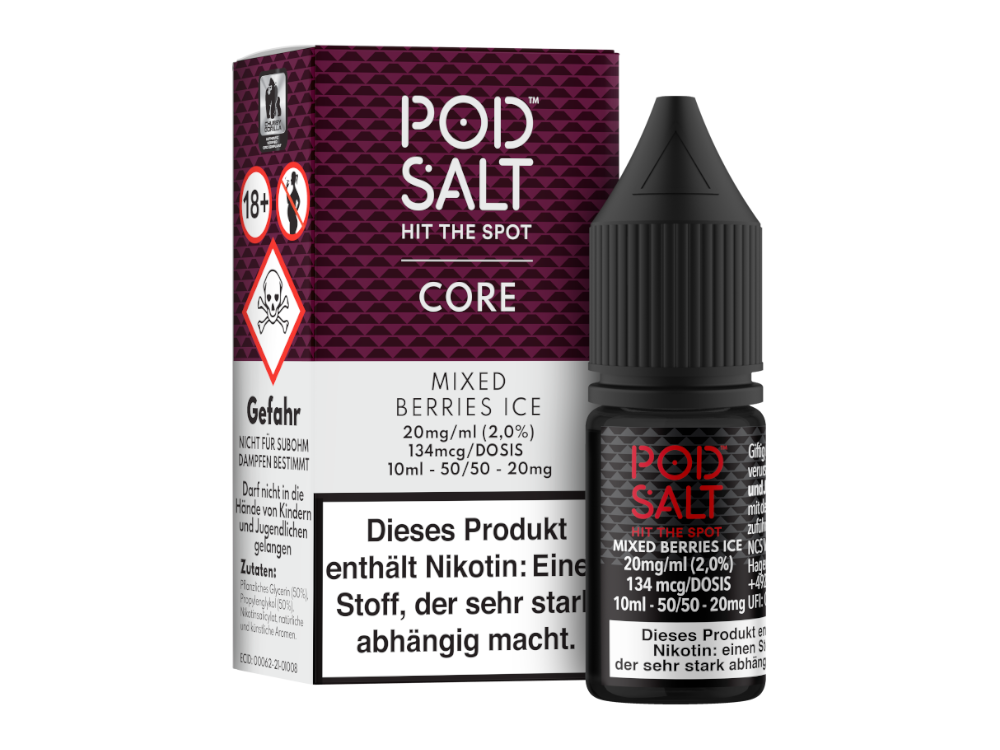 Pod Salt Core - Mixed Berries Ice - Nikotinsalz Liquid 20 mg/ml 100er Packung