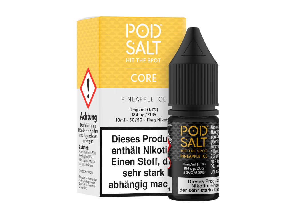 Pod Salt Core - Pineapple Ice - Nikotinsalz Liquid 11 mg/ml 100er Packung