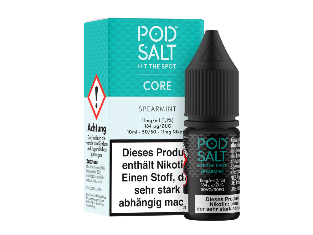 Pod Salt Core - Spearmint - Nikotinsalz Liquid 11 mg/ml 5er Packung