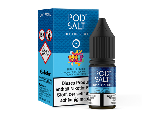 Pod Salt Fusion - Bubble Blue - Nikotinsalz Liquid 20 mg/ml 5er Packung