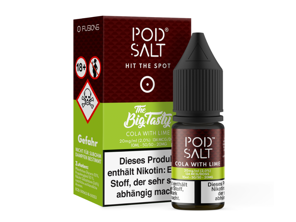 Pod Salt Fusion - Cola with Lime - Nikotinsalz Liquid 20 mg/ml 5er Packung