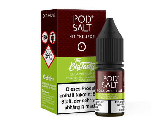 Pod Salt Fusion - Cola with Lime - Nikotinsalz Liquid 20 mg/ml 5er Packung
