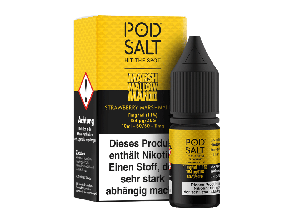 Pod Salt Fusion - Marshmallow Man 3 - Nikotinsalz Liquid 11 mg/ml 5er Packung